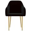 vidaXL Chaises &agrave; manger lot de 6 noir velours