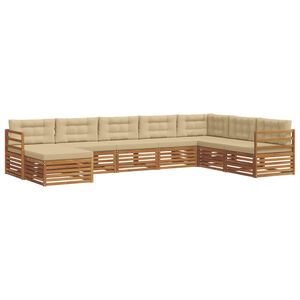vidaXL Ensembles de canap&eacute;s avec coussin 8 pcs Naturel et Beige