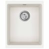 vidaXL &Eacute;vier Blanc 370 x 460 mm 80% Quartz et 20% R&eacute;sine