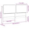 vidaXL T&ecirc;te de lit capitonn&eacute;e Blanc et gris clair 140 cm Pin massif