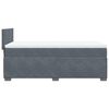 vidaXL Sommier &agrave; lattes de lit et matelas Gris fonc&eacute; 90x190 cm Velours