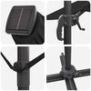 vidaXL Parasol Noir 352 x 251 x 265 cm Polyester et Aluminium