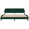 vidaXL Cadre de lit Dover vert fonc&eacute; 180x200 cm velours