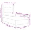 vidaXL Lit &agrave; ressorts avec matelas Taupe 80 x 200 cm tissu