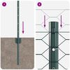 vidaXL Cl&ocirc;ture avec poteau Vert 0,8 x 10 m Acier et PVC