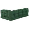 vidaXL Coussin de canap&eacute; sur palette Vert tissu