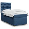 vidaXL Sommier &agrave; lattes de lit avec matelas Bleu 80x200 cm Tissu