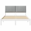 vidaXL Cadre de lit Gris clair 140 x 190 cm Pin massif