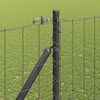 vidaXL Cl&ocirc;ture avec poteau Gris 1,6 x 10 m Acier et PVC