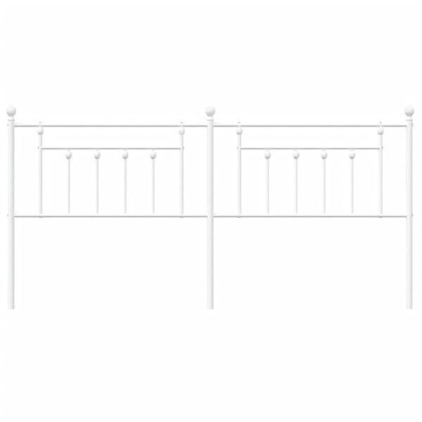 vidaXL T&ecirc;te de lit de remplacement m&eacute;tal blanc 200 cm
