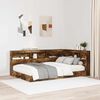 vidaXL T&ecirc;te de lit de rangement Ch&ecirc;ne fum&eacute; 207,5 x 137,5 x 76,5 cm