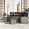 vidaXL Ensemble de canap&eacute; de jardin avec coussin 8 pcs Gris
