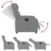 vidaXL Fauteuil inclinable &eacute;lectrique Gris clair Tissu