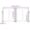 vidaXL Auvent lat&eacute;ral r&eacute;tractable cr&egrave;me 140x1200 cm