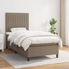 vidaXL Sommier &agrave; lattes de lit avec matelas Taupe 80x200 cm Tissu