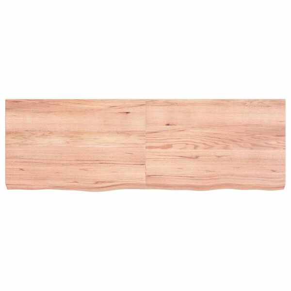 vidaXL Dessus de table marron clair bois ch&ecirc;ne massif trait&eacute;
