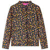 Chemise pour enfants avec col &agrave; bande bleu marine 104
