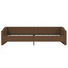 vidaXL Lit avec matelas et &eacute;clairage USB Marron fonc&eacute; Tissu 90x200 cm