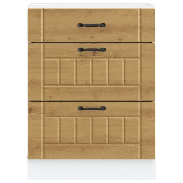 vidaXL Armoire de cuisine Lucca ch&ecirc;ne artisanal bois ing&eacute;nierie