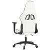 vidaXL Chaise de jeu de massage Blanc et noir Similicuir