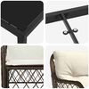 vidaXL Ensemble de salle &agrave; manger pour jardin 9 pcs Marron polyrotin