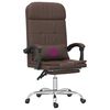 vidaXL Fauteuil de massage inclinable de bureau Marron Similicuir
