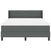 vidaXL Lit &agrave; ressorts avec matelas Gris fonc&eacute; 190 x 140 cm Polyester