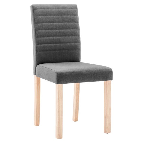 vidaXL Chaises &agrave; manger lot de 6 gris fonc&eacute; tissu