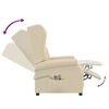 vidaXL Fauteuil de massage Cr&egrave;me Tissu