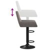 vidaXL Tabourets de bar lot de 2 gris clair velours