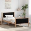 vidaXL Cadre de lit Marron et noir 100 x 200 cm Bois massif en pin