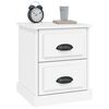 vidaXL Table de chevet blanc 39x39x47,5 cm bois d&rsquo;ing&eacute;nierie