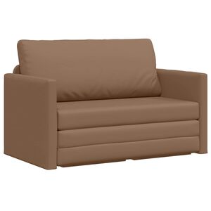 vidaXL Canap&eacute;-Lit 110cm Cappuccino Simili cuir