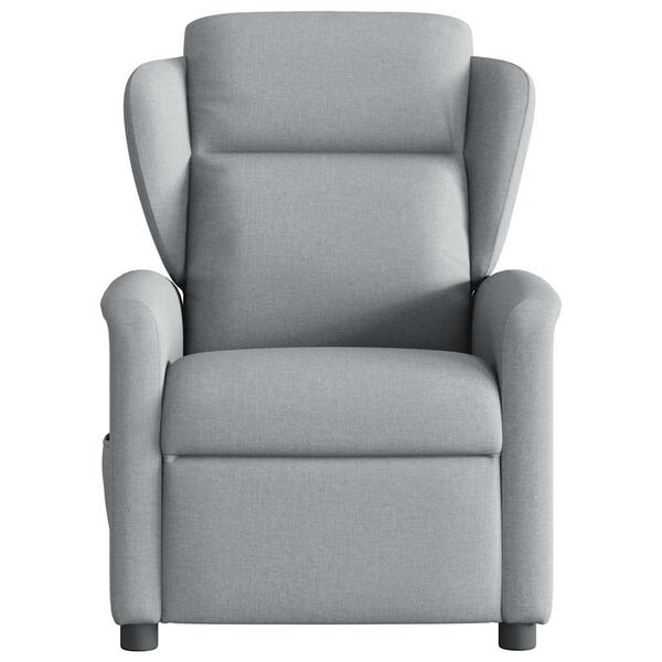 vidaXL Fauteuil inclinable Gris clair Tissu
