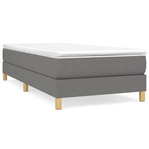 vidaXL Cadre de lit gris fonc&eacute; 90x200 cm tissu