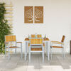 vidaXL Ensemble de salle &agrave; manger pour jardin 5 pcs Gris et marron