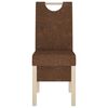 vidaXL Chaises &agrave; manger lot de 6 marron similicuir daim