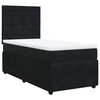 vidaXL Sommier &agrave; lattes de lit avec matelas Noir 90x200 cm Velours