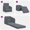 vidaXL Canap&eacute;-Lit Gris fonc&eacute; 65 x 80 x 83 cm Velours