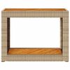 vidaXL Table d'appoint de jardin dessus en bois beige 100x40x75 cm