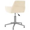 vidaXL Chaise pivotante de salle &agrave; manger Cr&egrave;me Velours