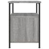 vidaXL Table de chevet sonoma gris 34x35,5x50 cm bois d'ing&eacute;nierie