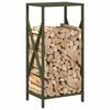vidaXL Portant de bois chauffage vert olive 34x25x70 cm