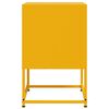 vidaXL Table de chevet jaune moutarde 36x39x60,5 cm acier
