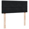 vidaXL Sommier &agrave; lattes de lit avec matelas Noir 120x200 cm Velours