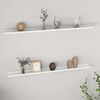vidaXL &Eacute;tag&egrave;res murales 2 pcs Blanc 115x9x3 cm