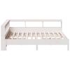 vidaXL Lit biblioth&egrave;que sans matelas blanc 140x190 cm bois pin massif