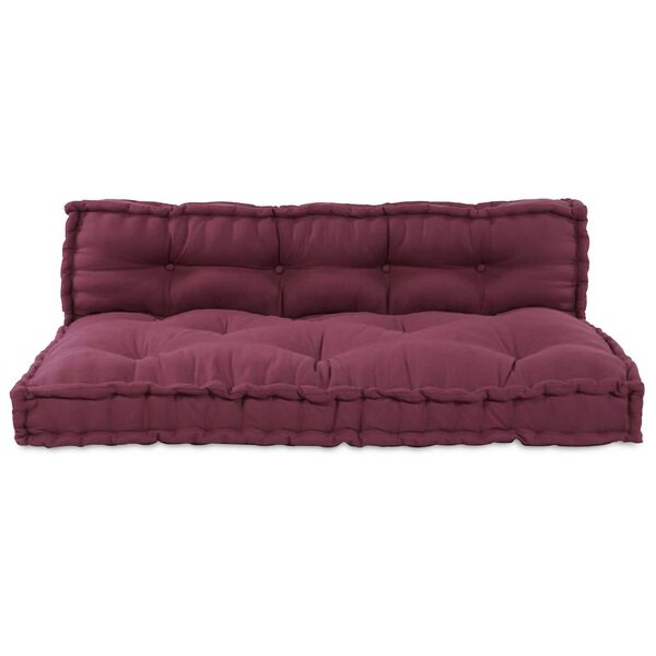 vidaXL Coussin de canap&eacute; sur palette Marron tissu