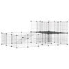 vidaXL Cage animaux de compagnie &agrave; 36 panneaux et porte Noir 175x105x70 cm