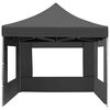 vidaXL Tente de r&eacute;ception pliable &agrave; parois Aluminium 4,5x3m Anthracite